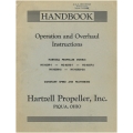 Hartzell Propeller Handbook Operation and Overhaul Instruction 1953